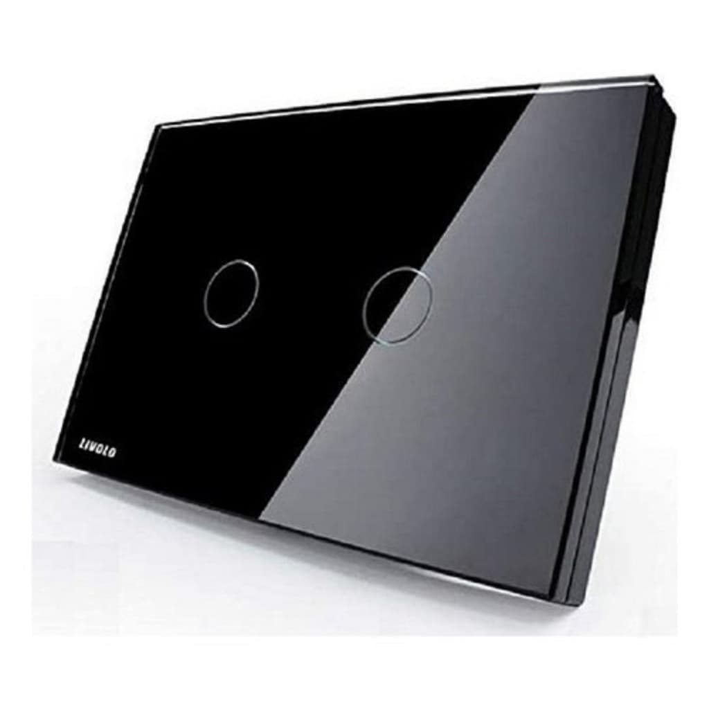 Interruptor Touch Screen Livolo Rf 2 Vias Entrada Controle - Preto