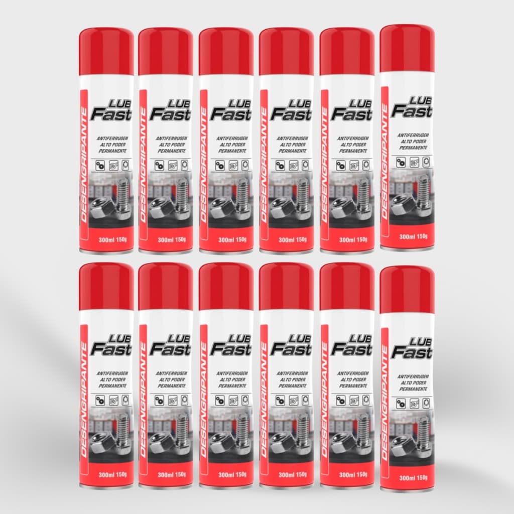 Desengripante 300ml 12 Unidades Lubrificante Para Parafusos e Peças Metálicas Lacrado