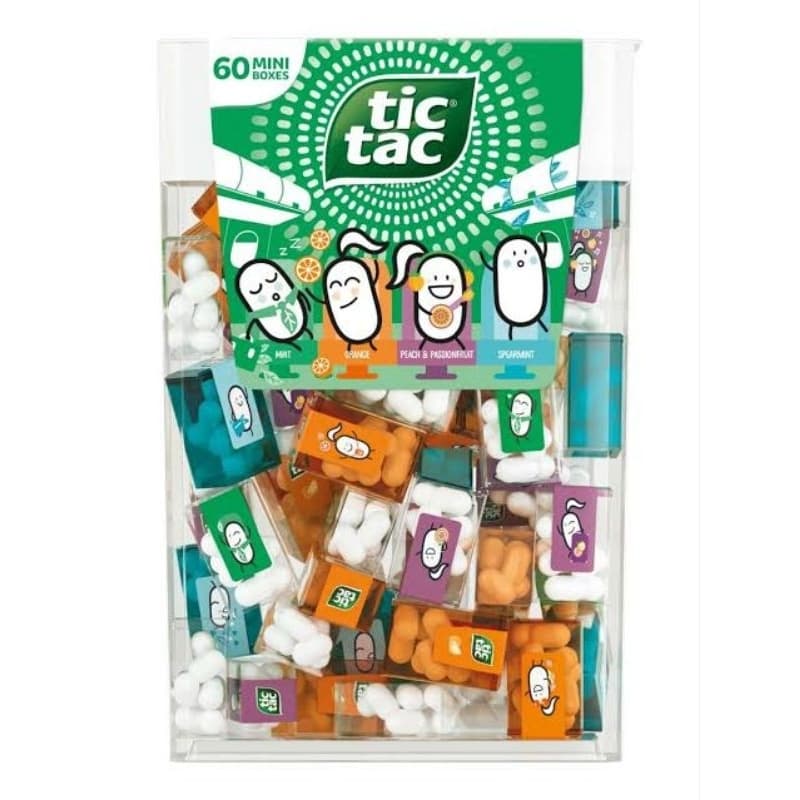 Bala Tic Tac Travels mini caixinhas 60un