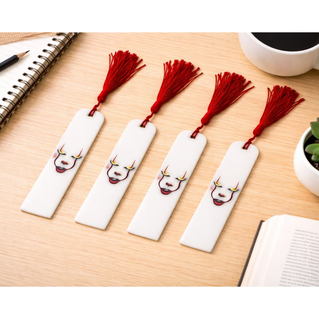 Marca Página It A Coisa Pennywise em Acrílico Personalizado Terror Leitura Livros Welcome to Derry