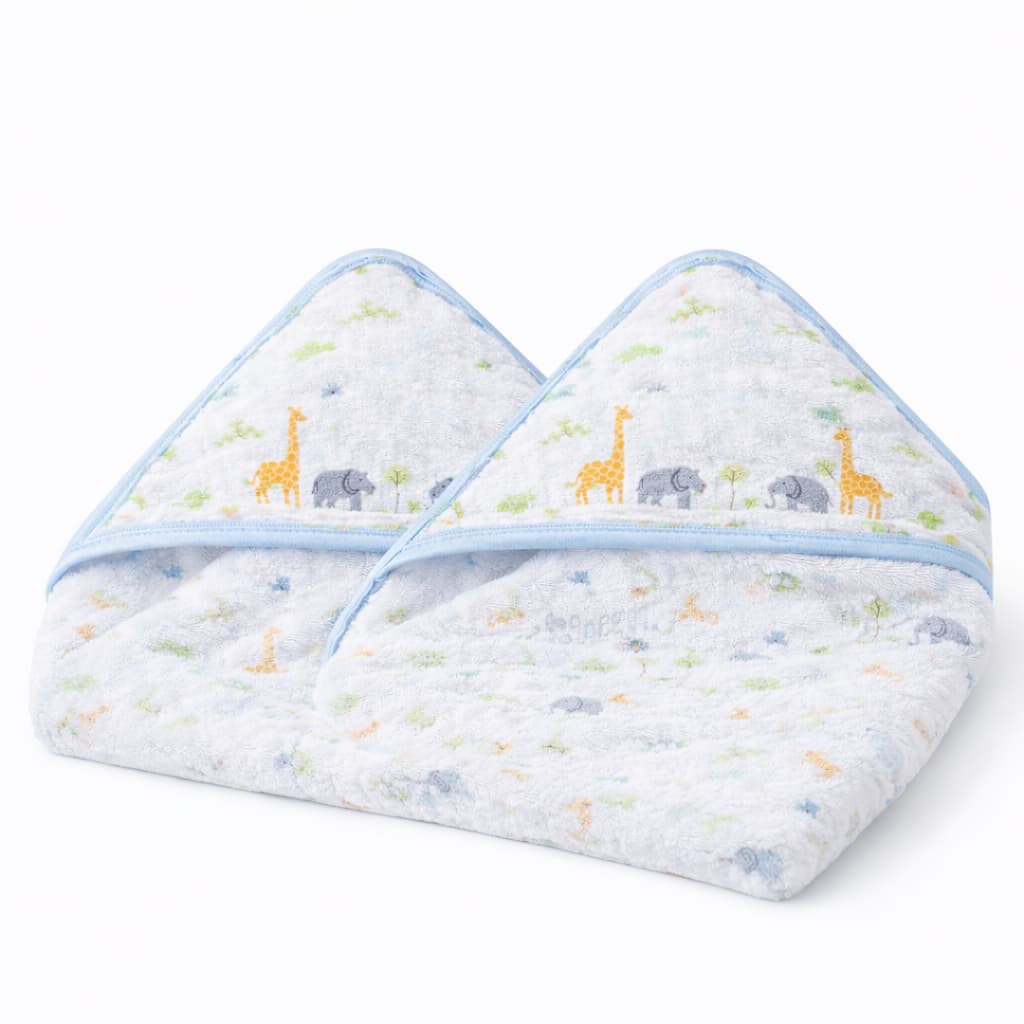 Kit 2 Toalhas Bebê com Capuz 80x80cm 100% Algodão Soft Papi Super Macias