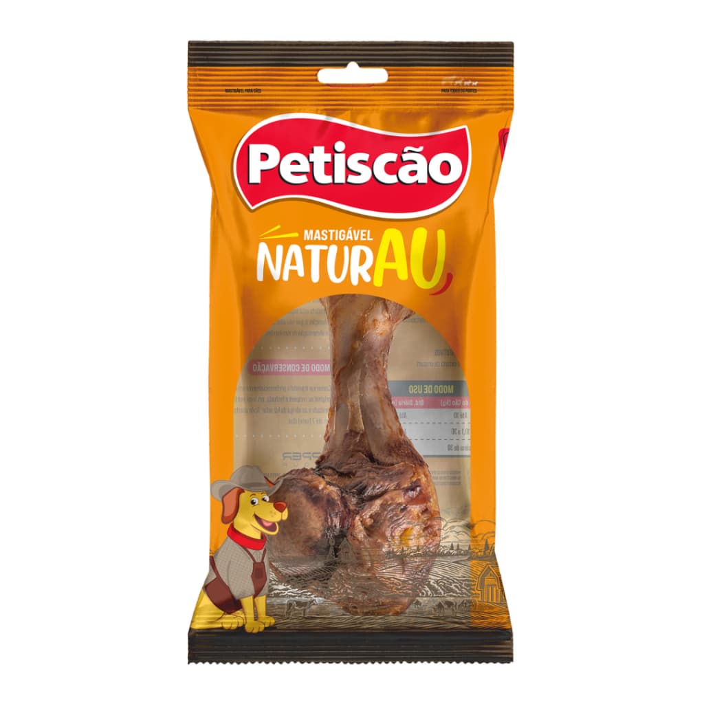 Petisco Osso Natural Mini Fêmur Defumado 1 Unidade - Osso suino para cães - petisco natural