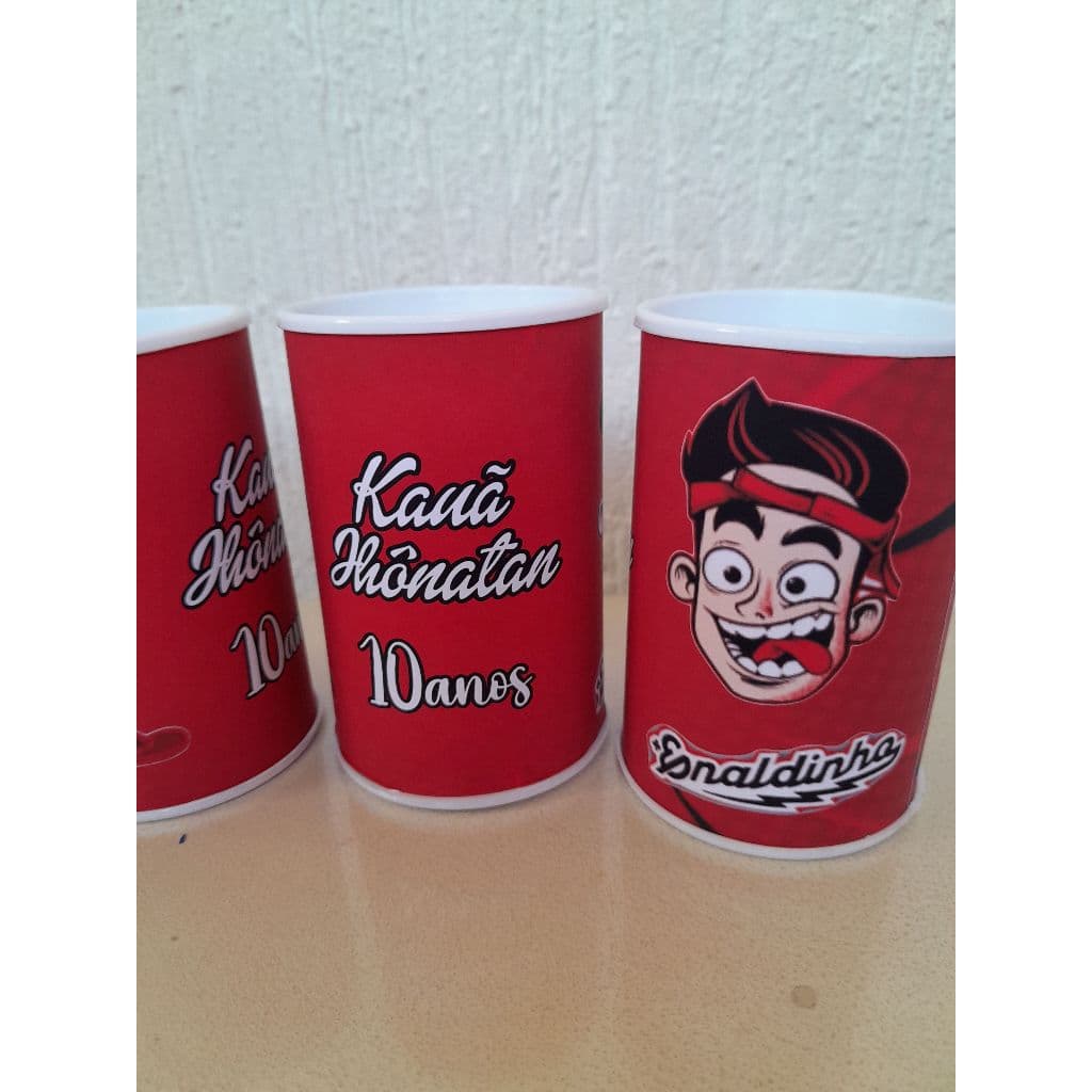 Cofrinho Personalizado +laço + embalagem l ENALDINHO |  Lembrancinha Festa Infantil | FAZEMOS TODOS OS TEMAS