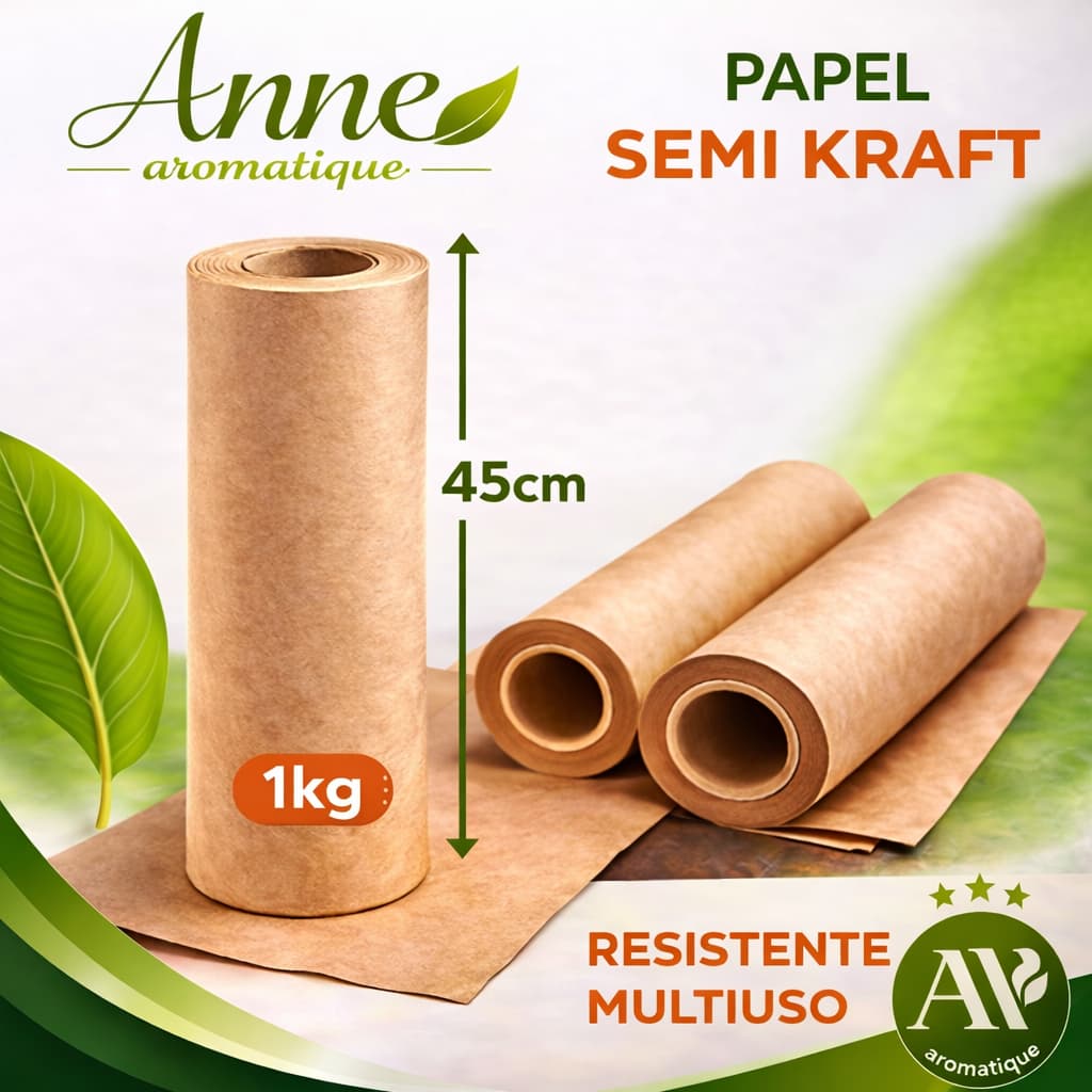 Papel Semi Kraft Bobina 45cm, ideal para pintura, trabalhos escolares e mascaramento funilaria.