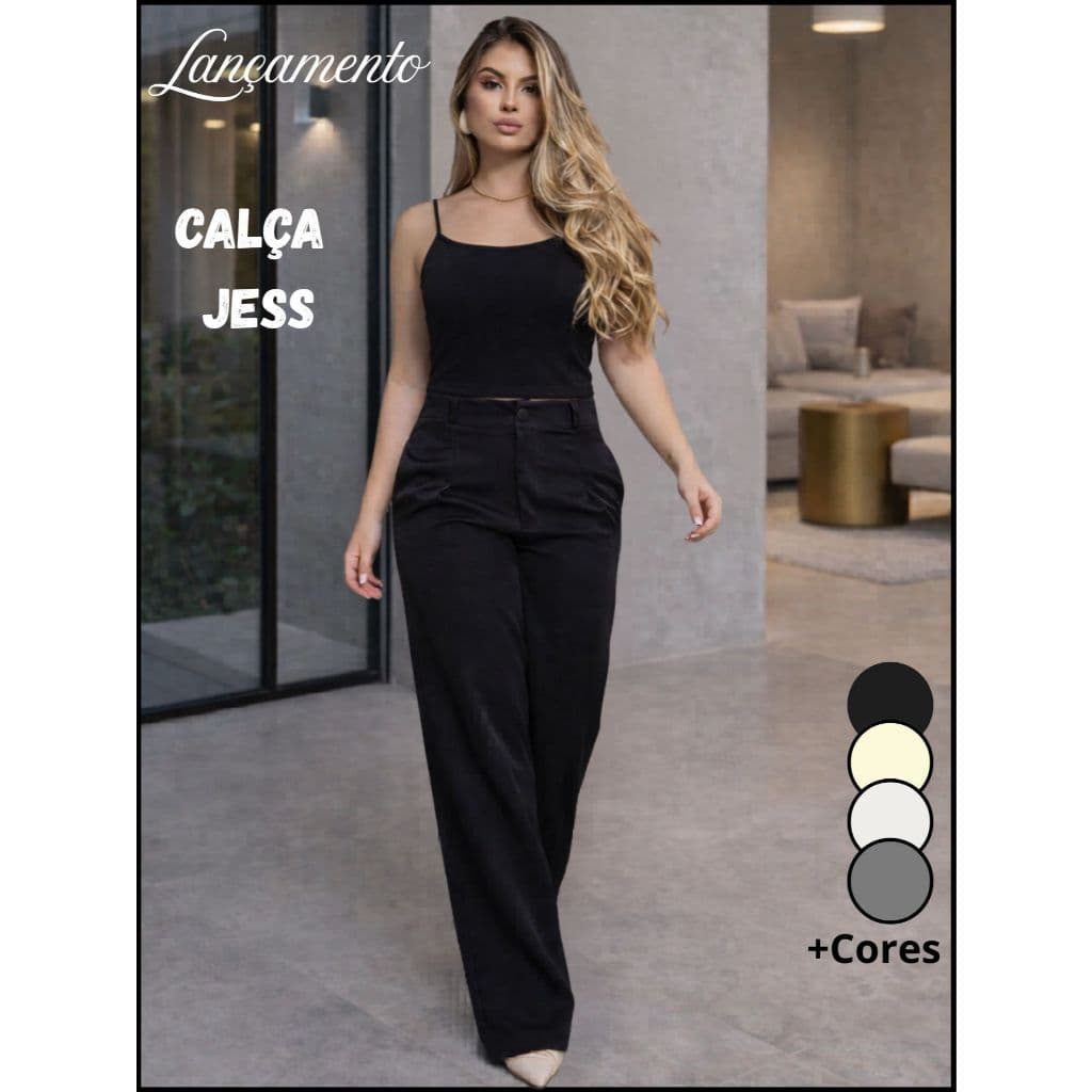 Calça Pantalona Alfaiataria Premium Wide Leg