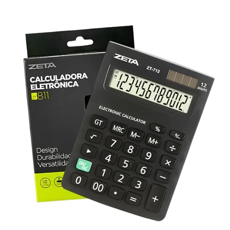 Calculadora de Mesa Zeta 12 Dígitos ZT712