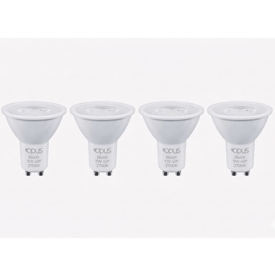 Opus Lâmpada LED MR16 Dicroica 7W GU10 2700K Bivolt 40°
