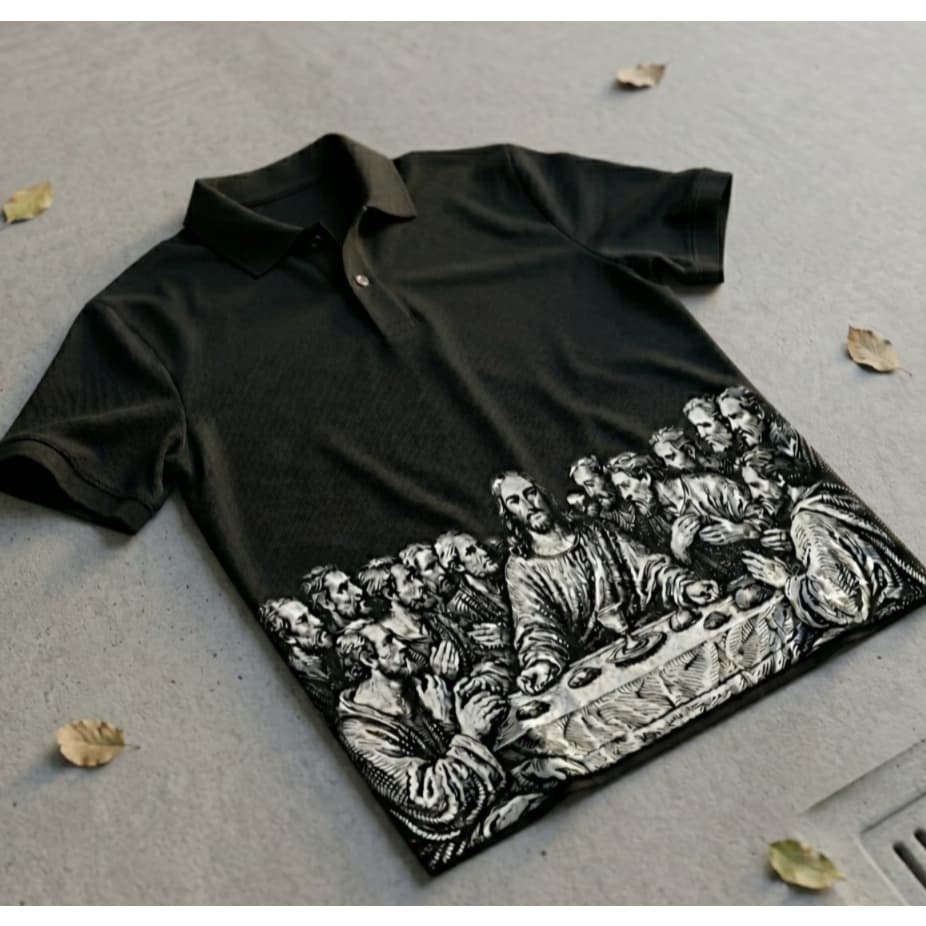 Camisa Polo Unissex holy supper em algodão
