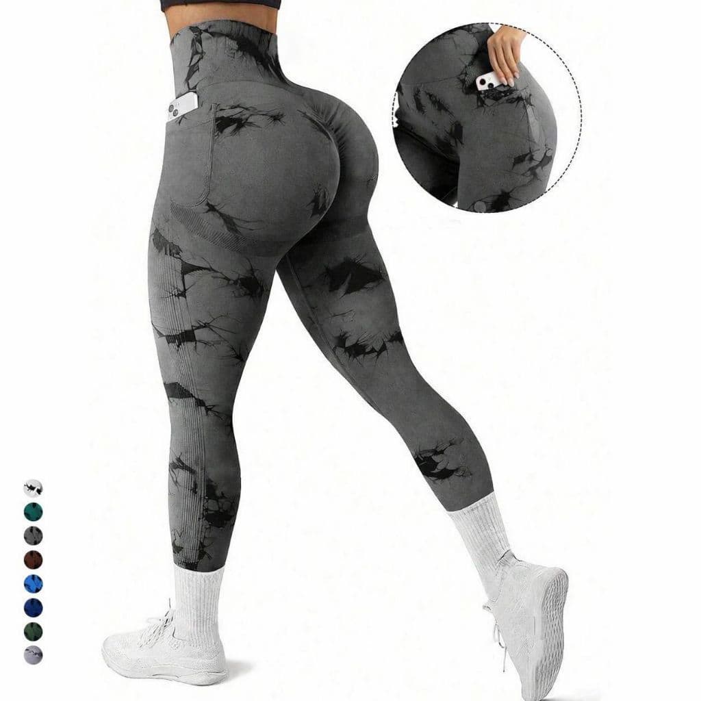 Tie-dye Seamless Calças de Yoga Fitness Exercício de Levantamento de Quadril Leggings Esportivas