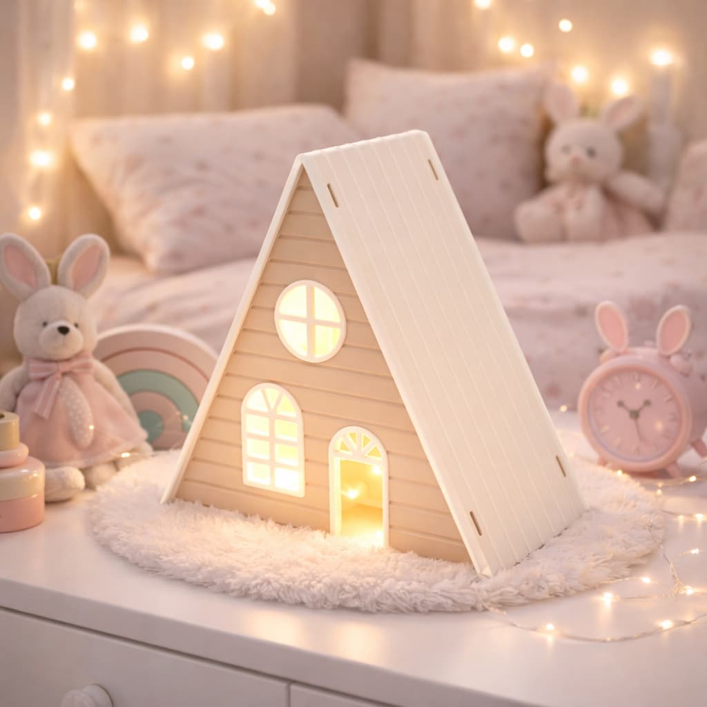 Enfeites de Casinha Decoração Luz Casa Presépio Vila