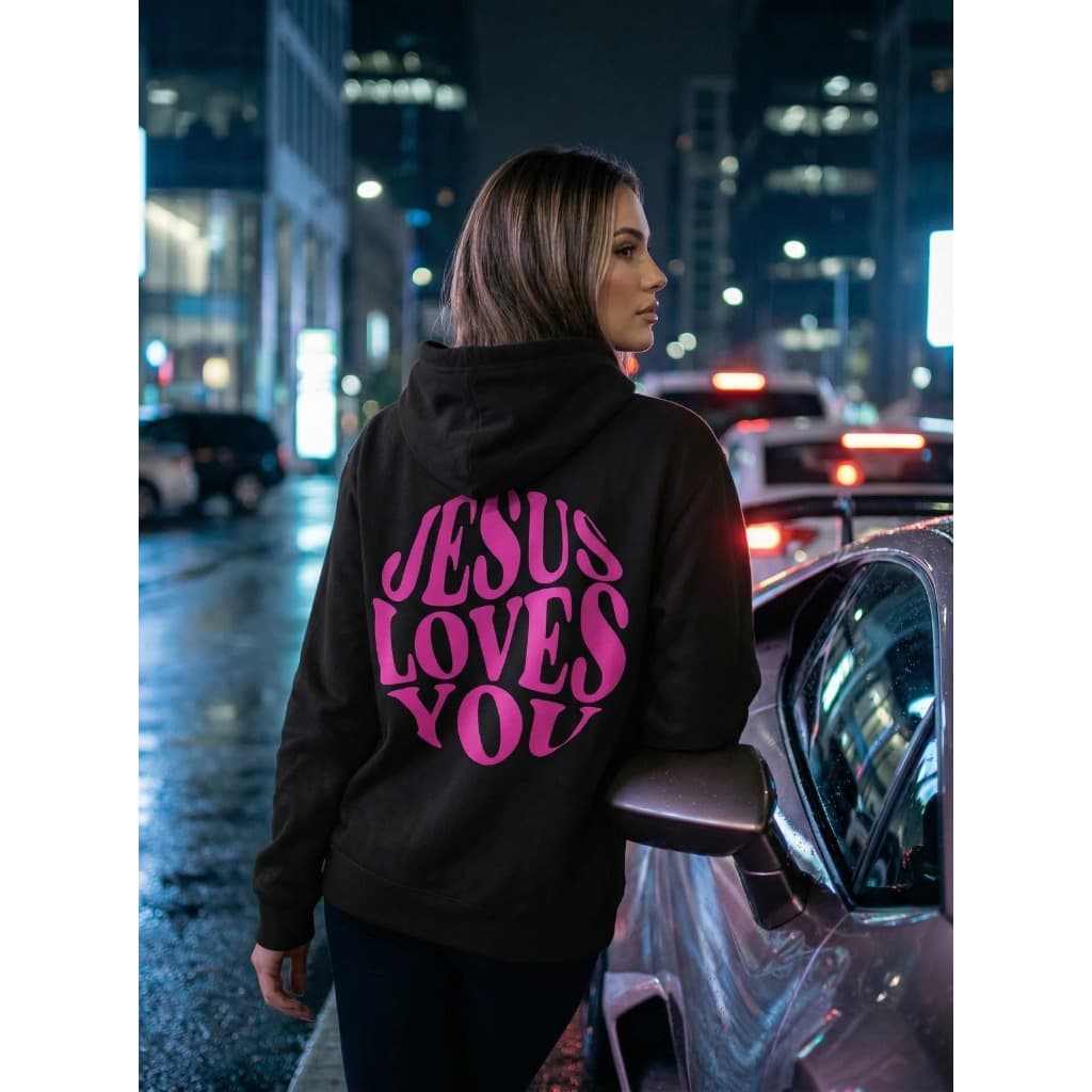 Moletom feminino Jesus Loves You Blusa estampa casaco moleton Cristã