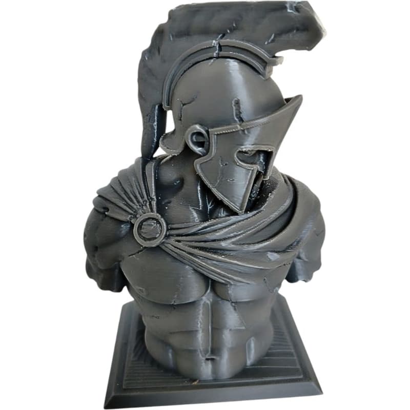 Busto Espartano 3D Miniatura Decorativa Guerreiro Grego
