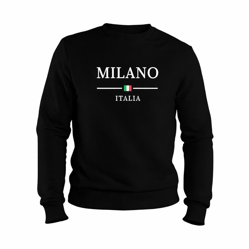 Moletom Masculino Estiloso Itália Milano Blusa de Frio Masculina Careca