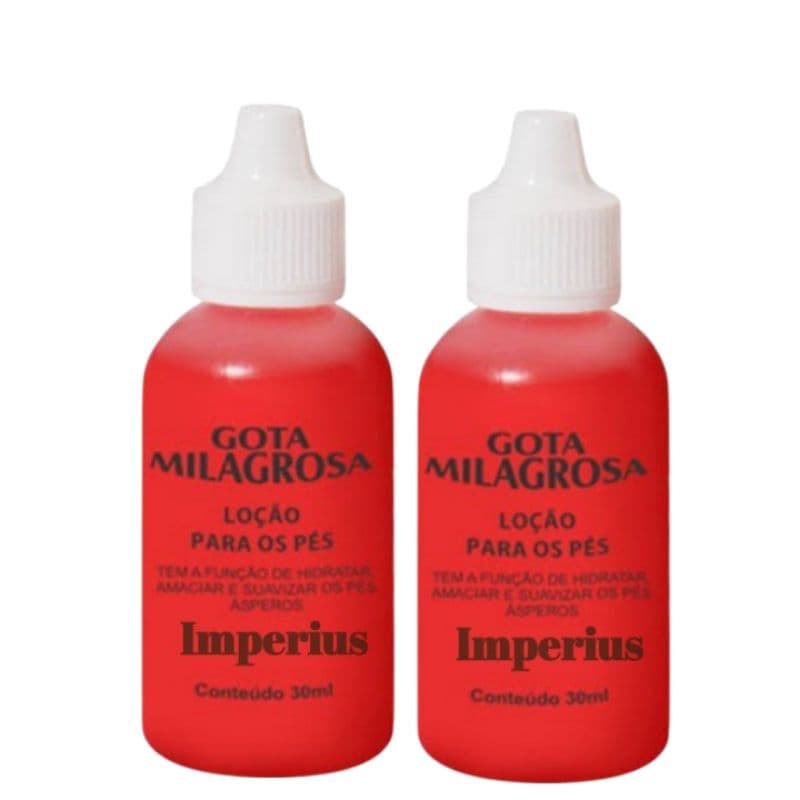 kit 2 Gotas Milagrosas  para os pés combate rachaduras & ressecamento de 30 ml cada
