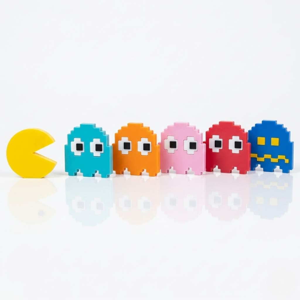 Pac Man Kit Com 6 Peças Para Setup Gamer Visual Retrô Clássico