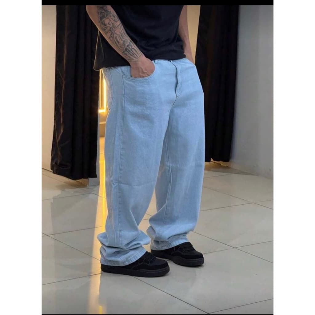 CALÇA BAGGY BALÃO ESTILO STREETWEAR BOCA LARGA HIP HOP SKATISTA WIDE LEG MASCULINA 36-48