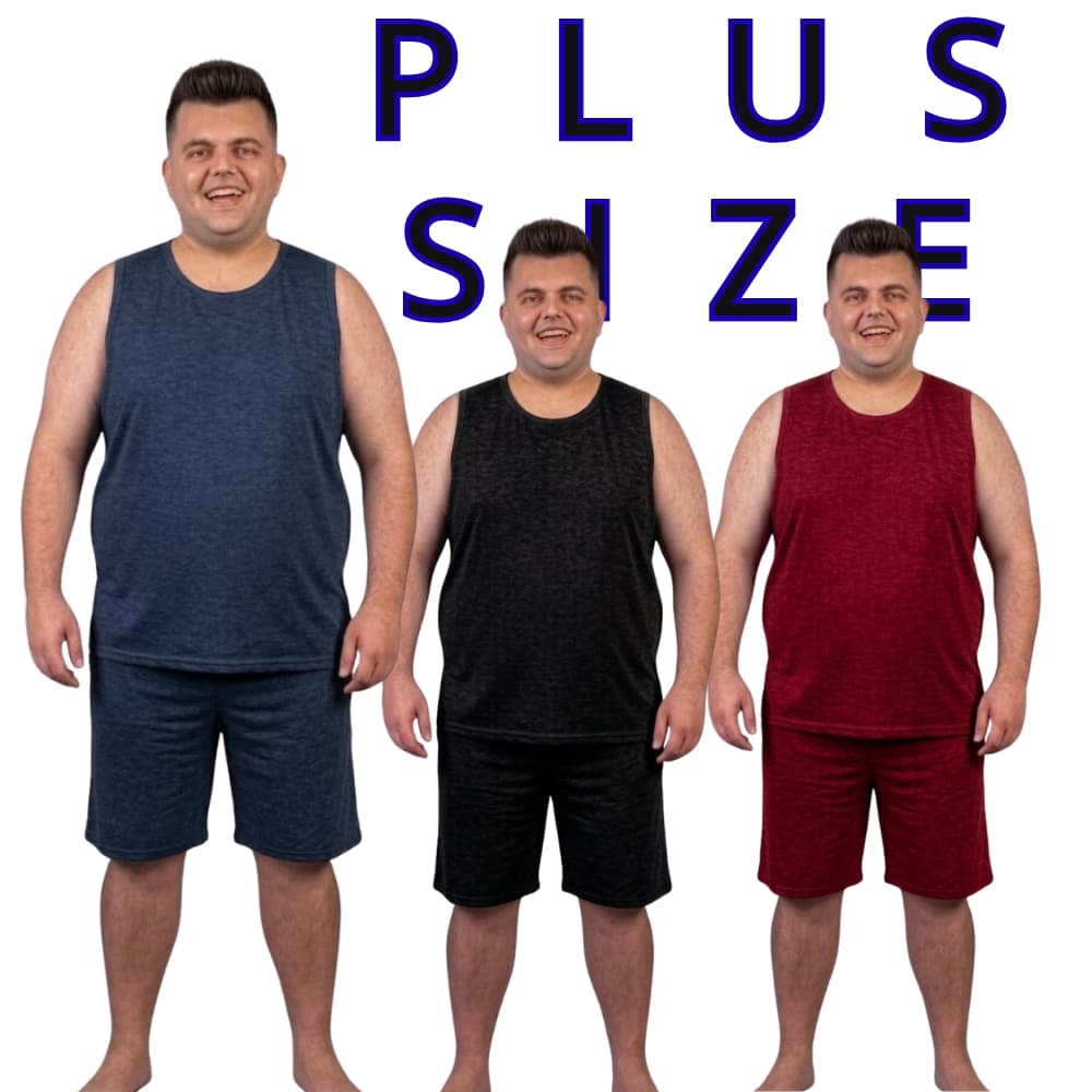 Pijama Regata Masculino Plus Size Confortável Malha PV Fresquinho GG G1 G2 G3 G4 G5