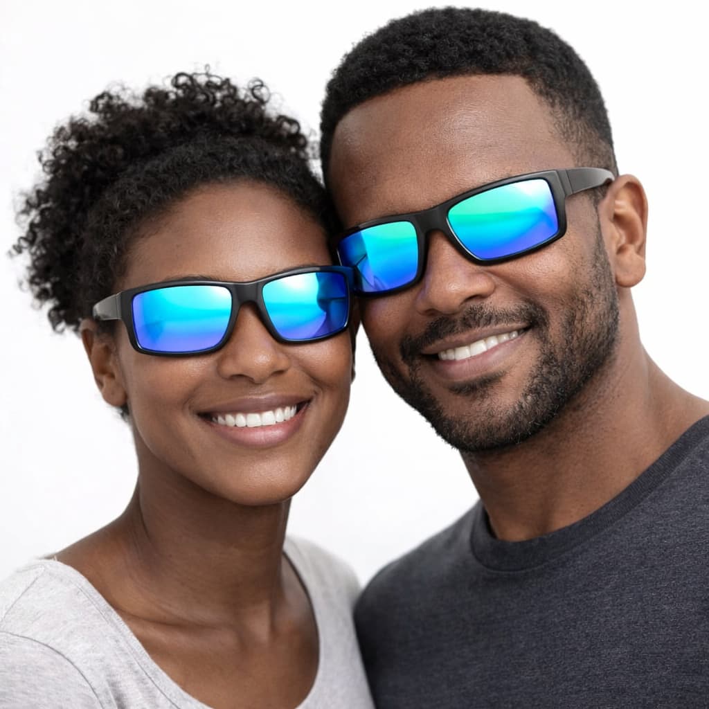 Óculos de Sol lente Azul Masculino Feminino UV400 Estilo Esportivo Leve e Confortável