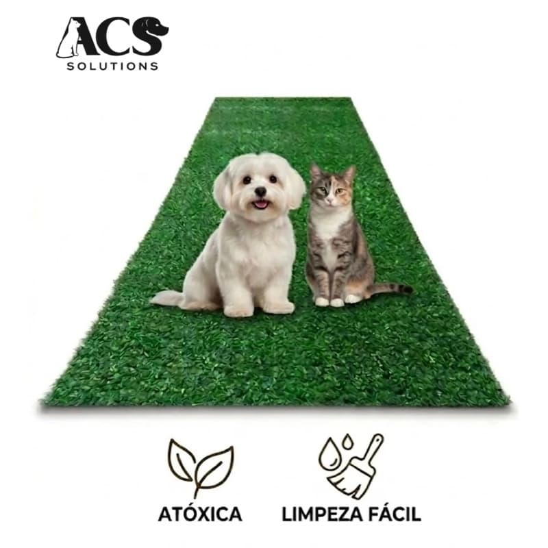 Tapete Grama Sintética Atóxica Higiênica Pets Cachorro Gato