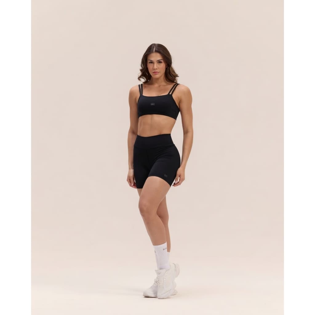 Conjunto Celeste conjunto academia shorts corrida caminhada