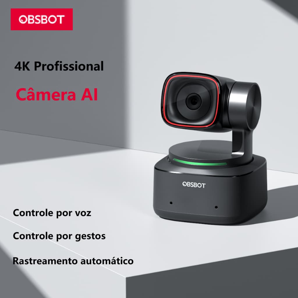 OBSBOT Câmera Ai Tiny 2 4k Webcam Adequado Para e-Esports e Transmissões ao Vivo