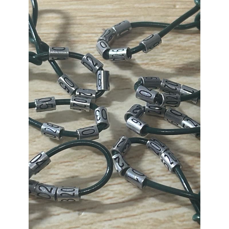 5 Anilhas FECHADAS aluminio para coleira, papa capim, tizil, bigodinho, serrinha e aves filhotes mesmo porte.