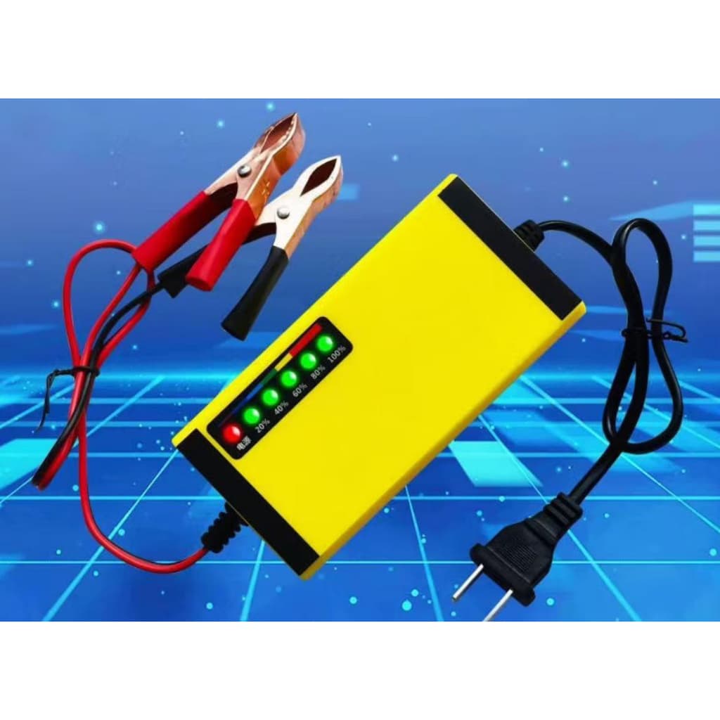 Carregador Bateria Automotivo 12v Até 300 Amperes Carga Lenta 2a Inteligente Portátil Carro Moto Caminhão Bivolt 110/220