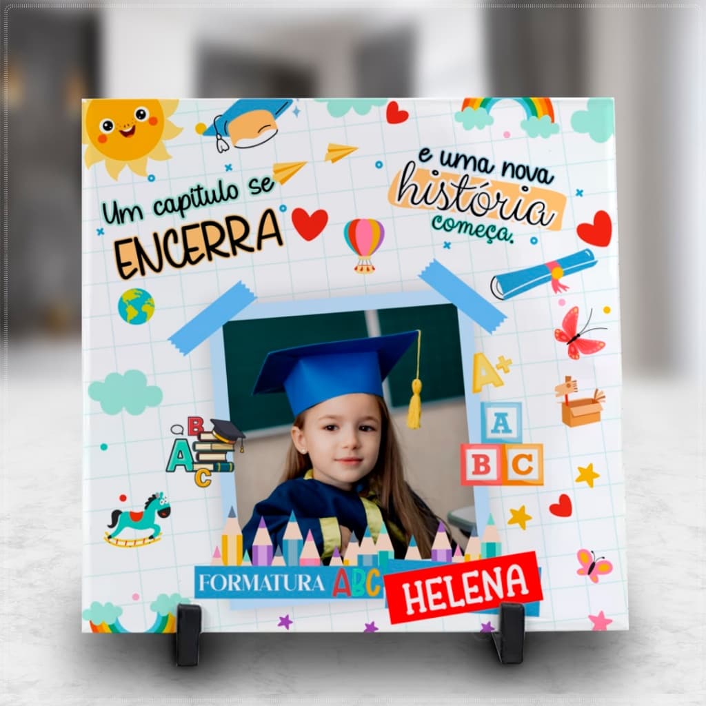 kit 8 unid Azulejo personalizado para formatura do ABC com foto (fazemos qualquer arte)
