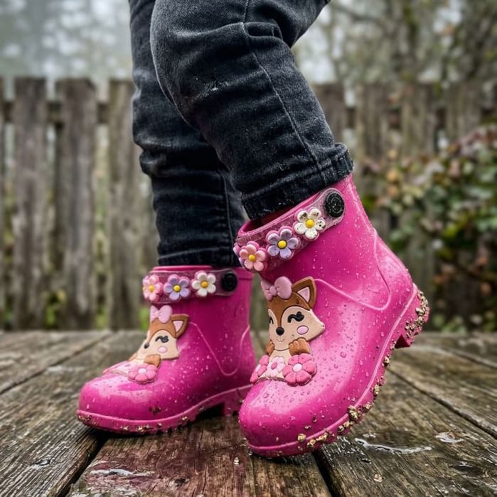 Bota Galocha Infantil Feminina Cano Curto Antiderrapante Leve macio
