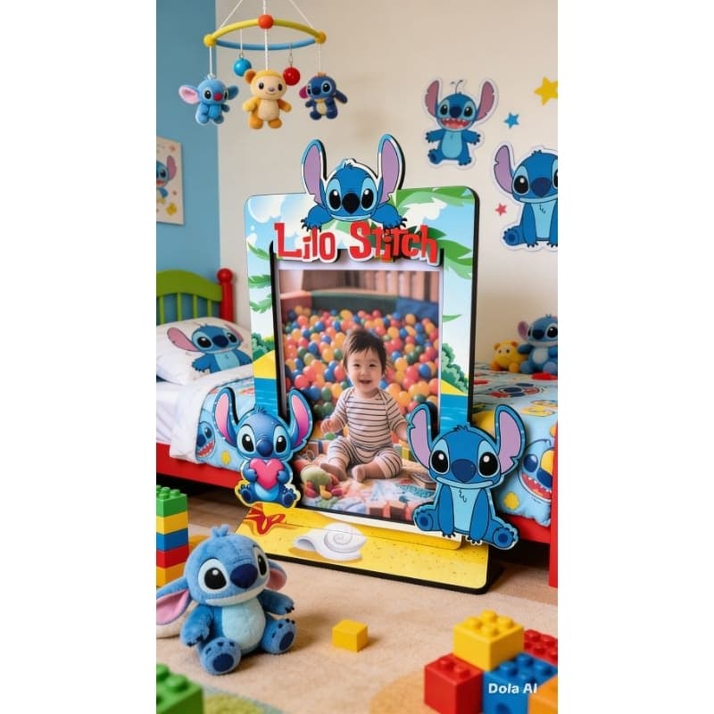 Porta-retrato infantil Stitch em MDF