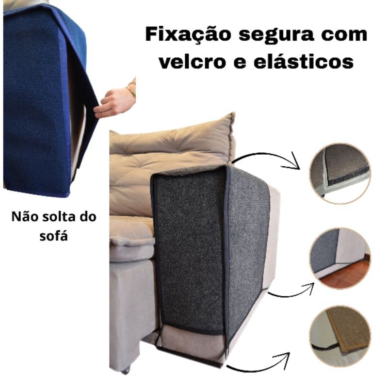 kit 2 unidades Protetor de Sofá para Gatos Proteção Completa Arranhador de Gato Carpete Premium Par