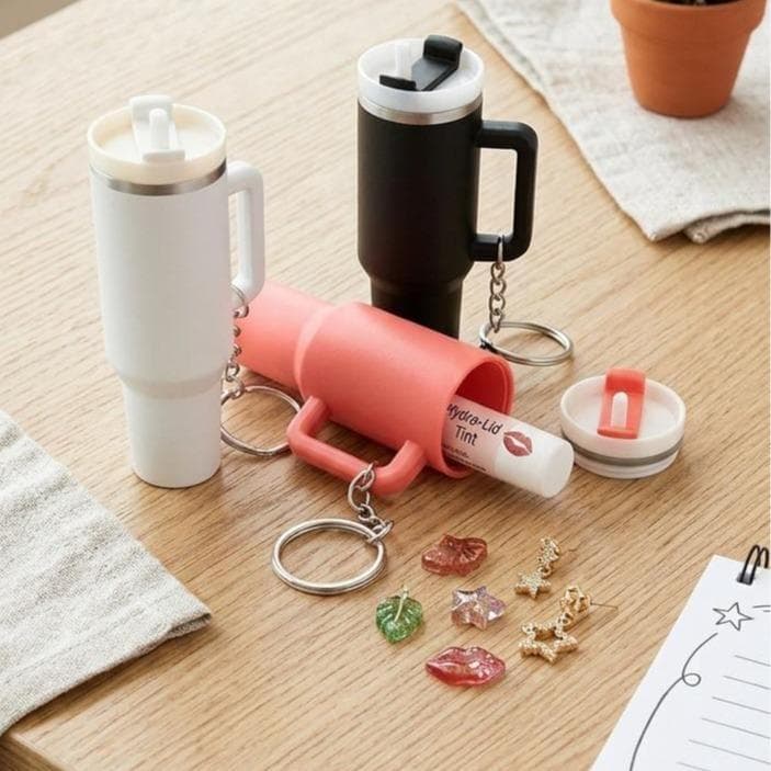 Chaveiro Copo Mini Ice Master para Bolsa Mochila Porta-Batom Desmontável Enfeite Presente Feminino