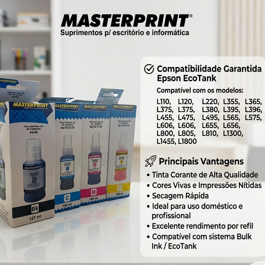 Tinta Refil Bulk Ink EP CORANTE - MASTERPRINT -