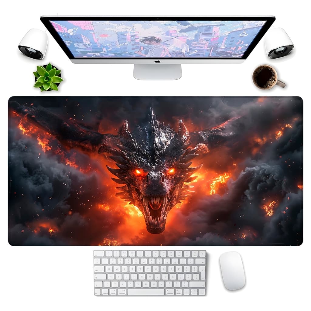 Mouse Pad Gamer PC Notebook Speed  Dragon  Dragão Borda  Costurada Diversos Tamanhos