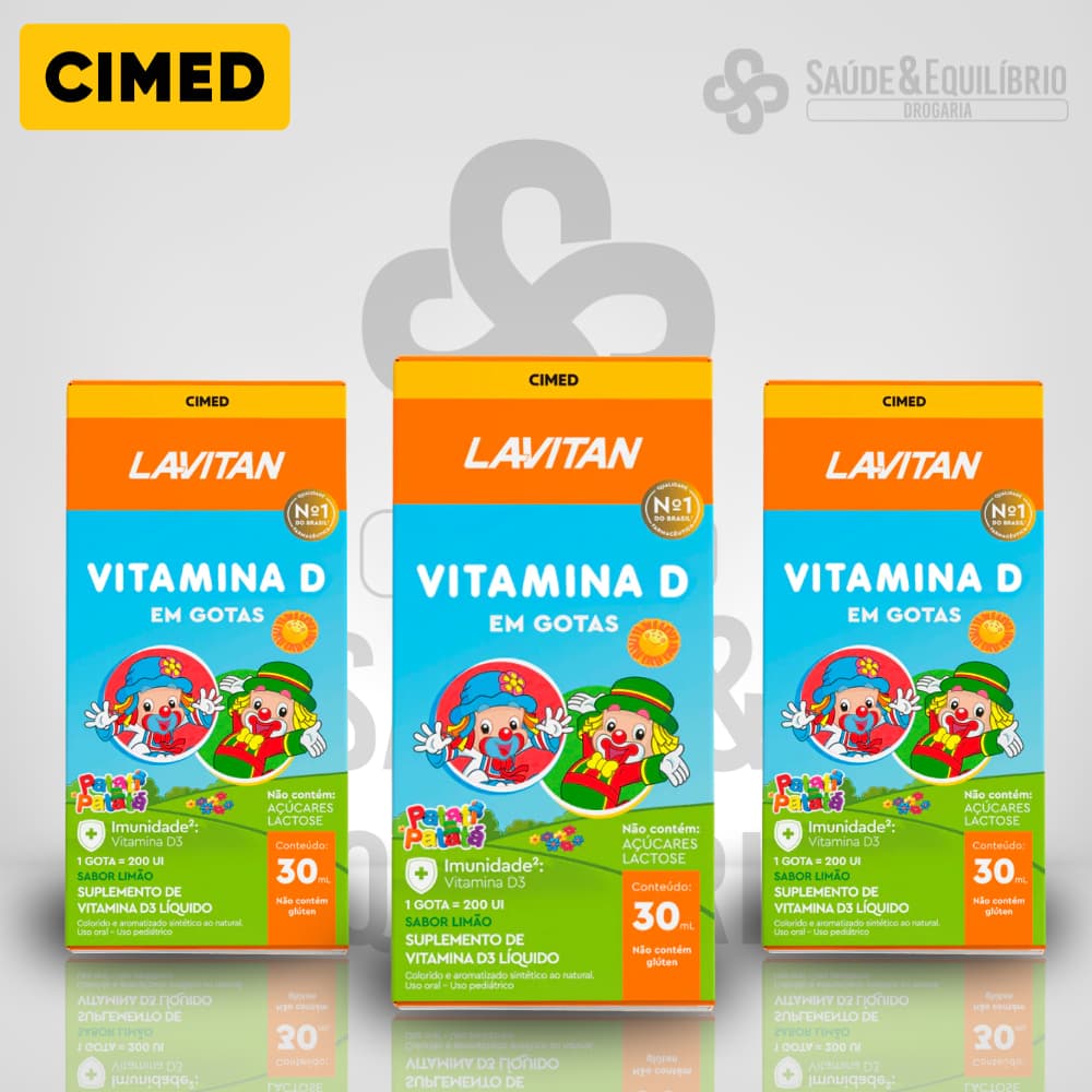 Vitamina D Lavitan solução gotas  Imunidade - Ossos e Dentes - Sem Açúcar e Lactose
