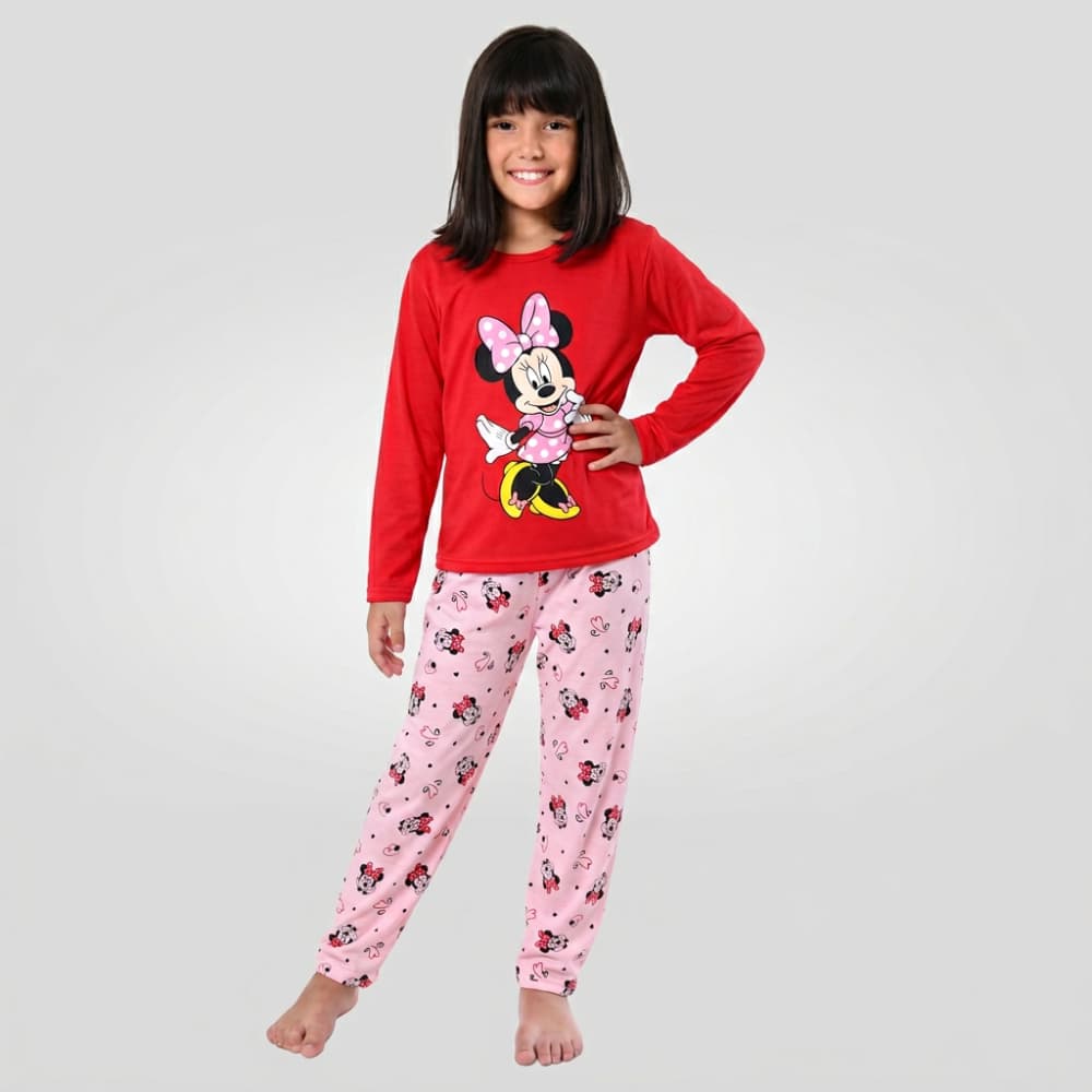 Pijama Infantil Feminino Inverno Quentinho Conjunto Longo Menina Confortável