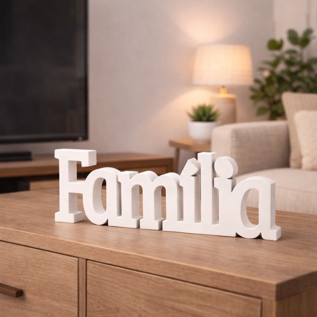 Letreiro Decorativo Família – Decoração Moderna para Sala e Lar