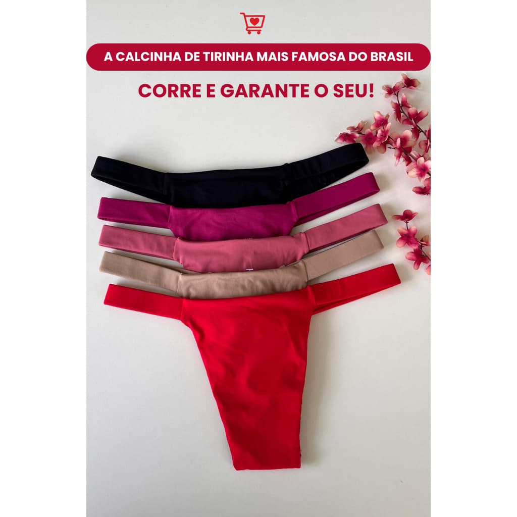 Kit Calcinha Fio Bikini nao marca no corpo sem costura confortavel