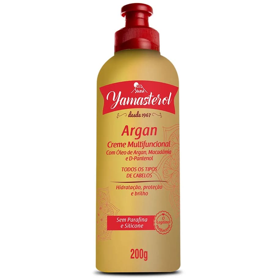 Argan Yamasterol Hidratante, Nutritivo Recuperador do Brilho Natural Creme 200g