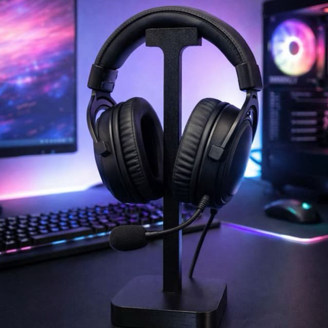 🎧 Suporte para Headset Gamer – Base Organizador de Mesa Premium