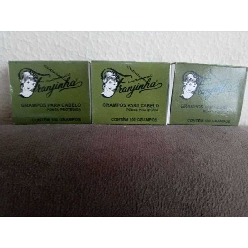 KIT COM 3 CAIXAS DE GRAMPOS LOIROS, NÚMERO 5, C/100 UNIDADES EM CADA CAIXA. (300 GRAMPOS/FRANJINHA).