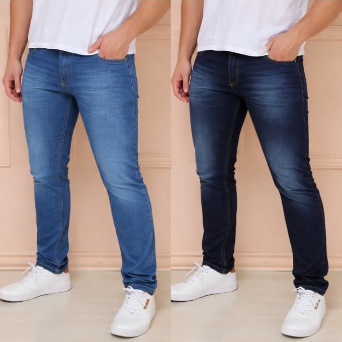 Kit Calça Jeans Masculina Premium Luxo Varias Cores Promoção