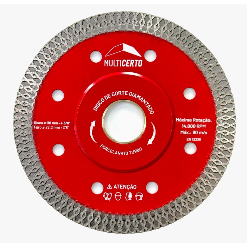 Disco Diamantado Turbo Extra Fino 110x1,2 Porcelanato Multicerto