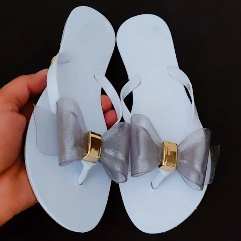 Rasteirinha adulta feminina liso