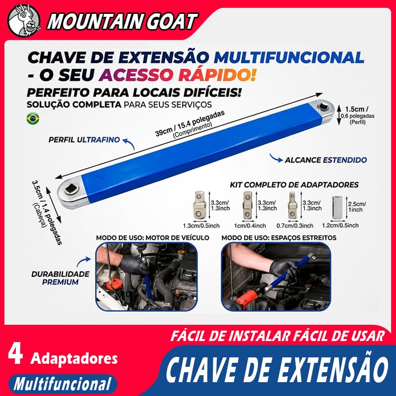 chave de extensão multifuncional chave de extensão de catraca chave de dupla finalidade