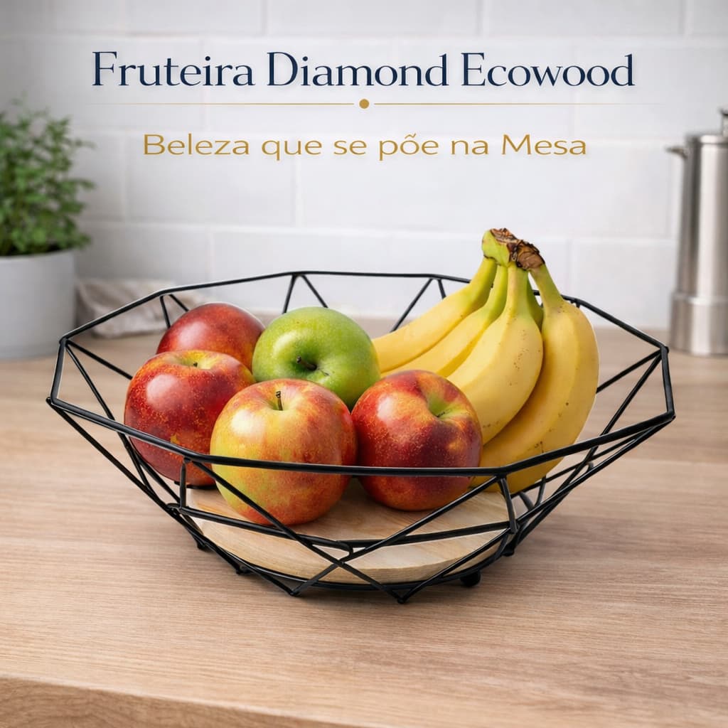 Fruteira Aramado, Fruteira de Mesa, Fruteira de Cozinha, Cesto de Frutas,  Organizador Bancada