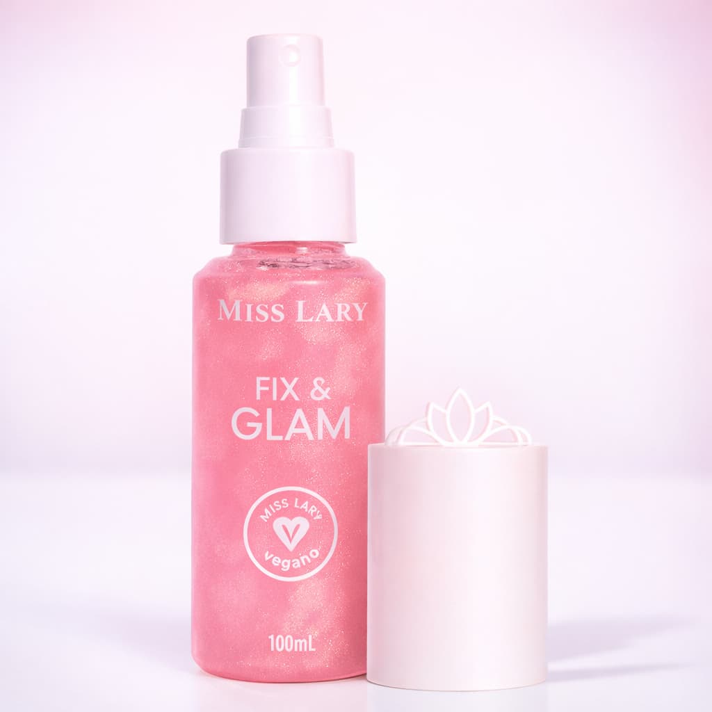 BRUMA FIXADORA FIX & GLAM ROSA MISS LARY 100ml Fixação + Iluminação