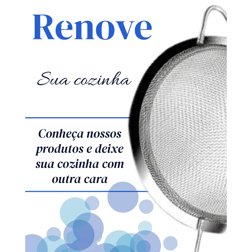 Peneira Aço Inox Tamanhos 10-14-22cm  Filtra Coa Peneira Liquidos Caldos Papas Sucos Resistente