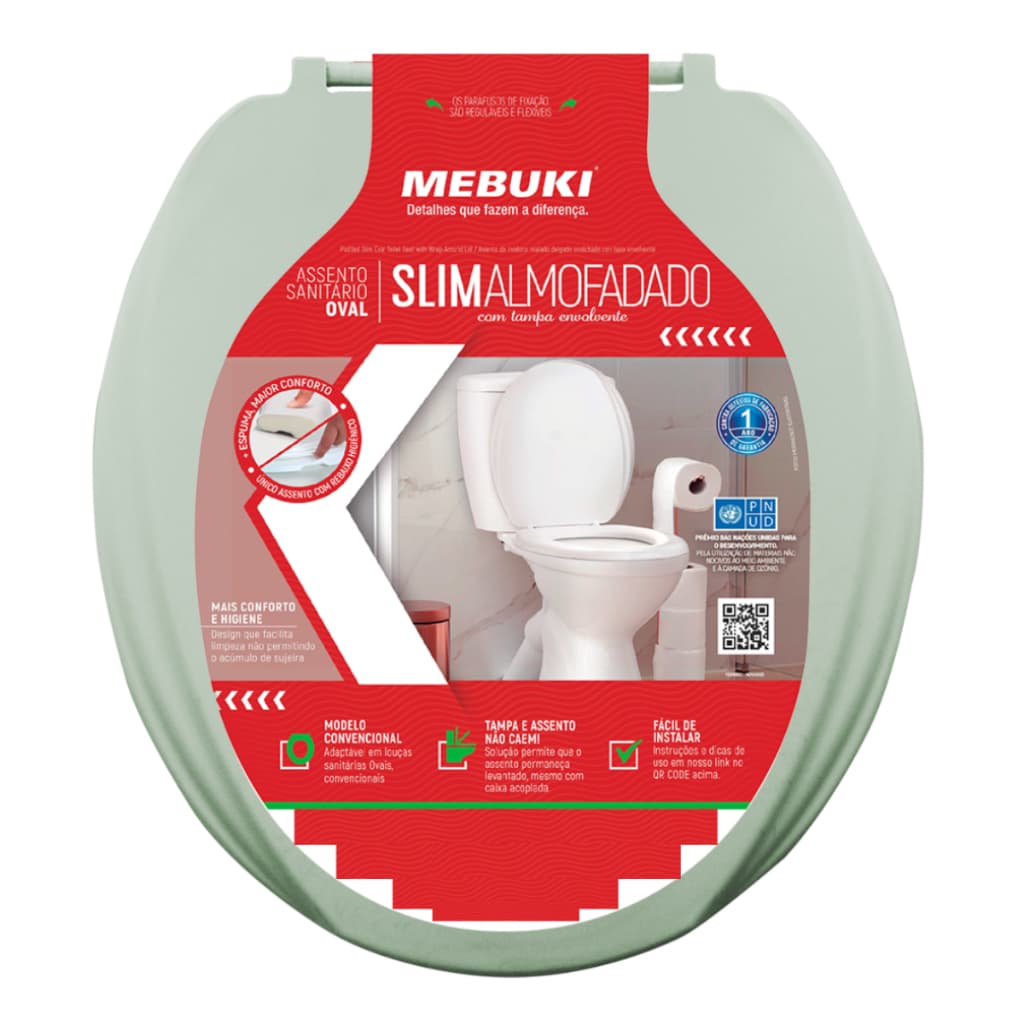 Tampa Pra Vaso Sanitário Almofadado Deca Oval Verde 1.6gpf 6.0lpf