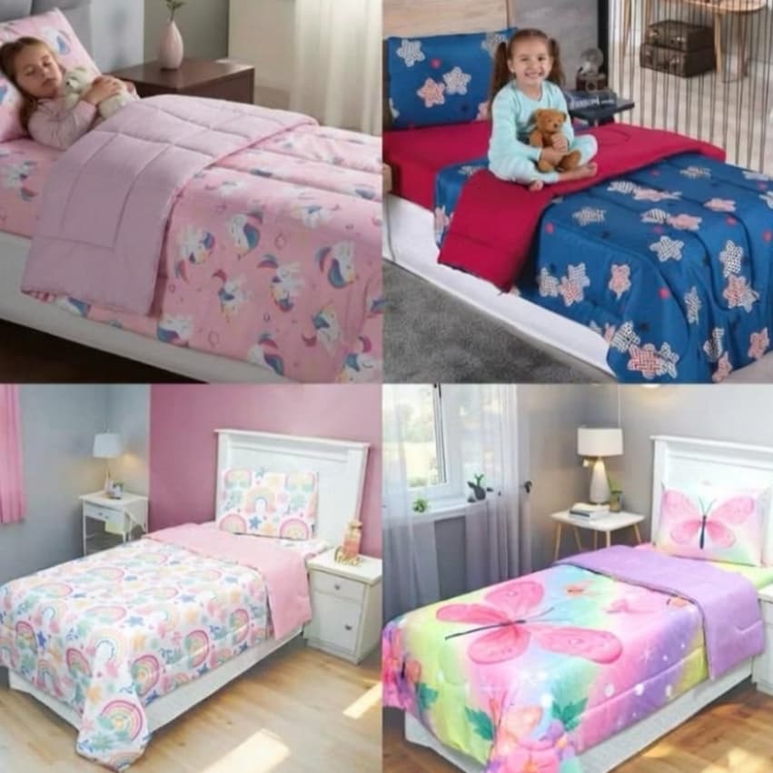 Edredom Kids Solteiro Infantil Dupla Face AVULSO Estampado Menina
